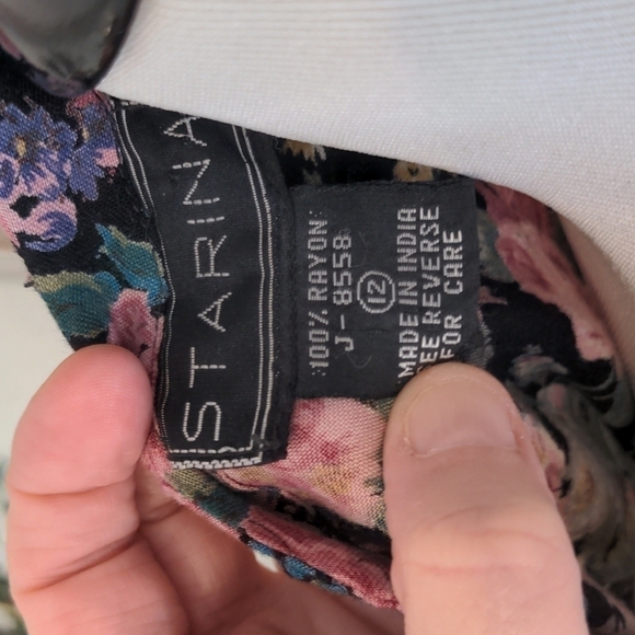 Vintage 80's 90's Floral Long Midi Dress - Picture 10 of 12